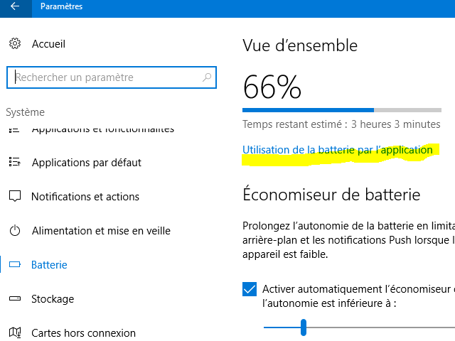 Capture-utilisation de la batterie selon application et arrièe plan.PNG