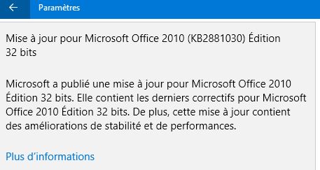 Capture-mise à jour erronée Office 10.JPG