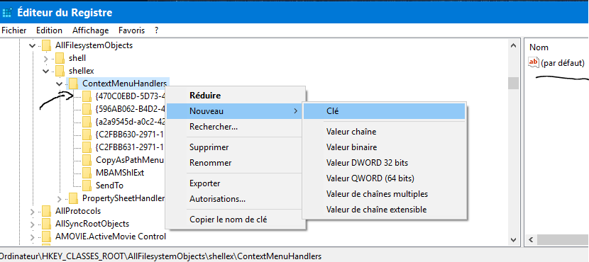Capture-nouvelle clé context menu handler.PNG