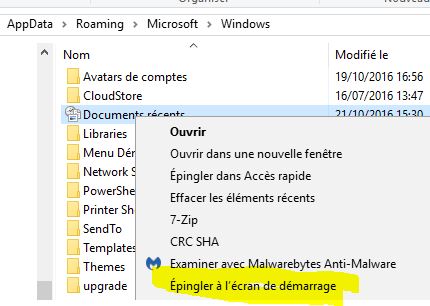 Capture-épingler documents récents à démarrage.JPG