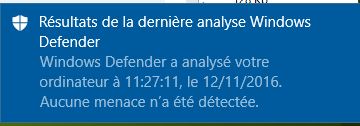 Capture-Windows defender pas de menace.JPG