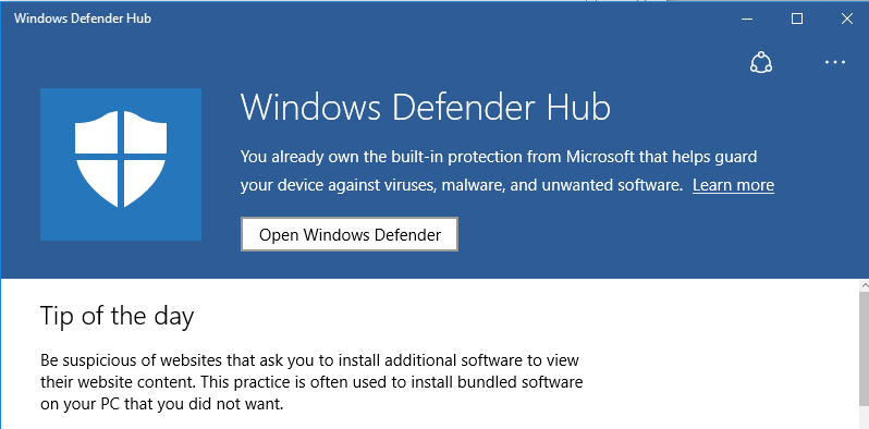 Capture-Windows Defender hub.PNG