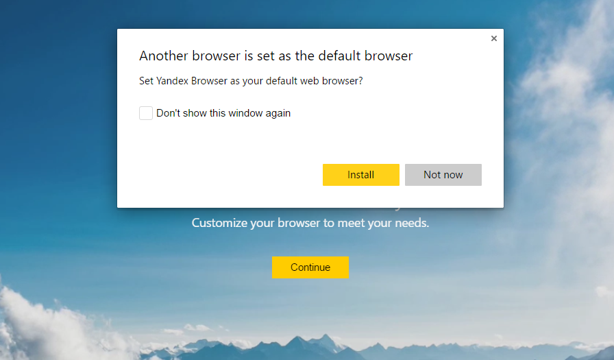 Capture-Yandex install default.PNG