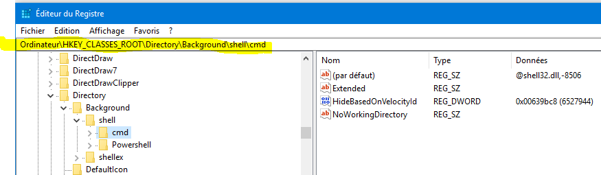 Capture-recherche d'une clé connue par la barre d'adresse dans creator update.PNG
