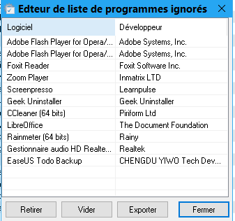 Capture-liste SUmo des programmes ignorés.PNG