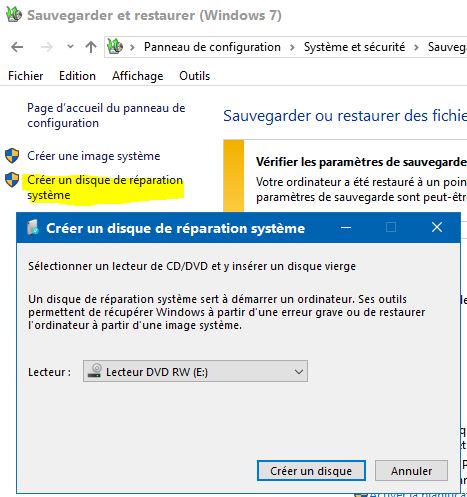 Capture-disque de réparation système.JPG