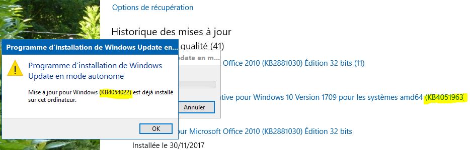 Capture-mode autonome-KB4054022 est déjà installé.JPG