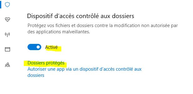 Capture-dispositif d'accès contrôlé Windows Defender.JPG
