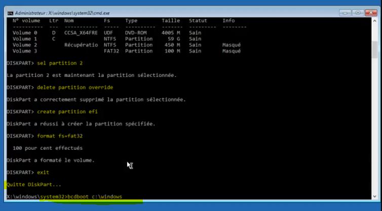 Capture-recréer la partition de boot avec Diskpart.JPG