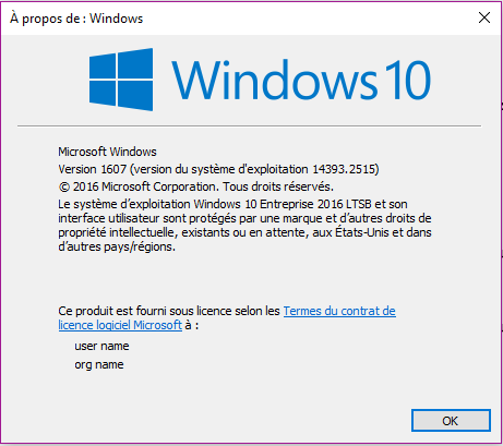 Version de windows