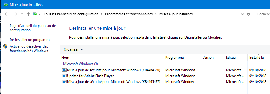 Capture-mises à jour windows 10 au 9 octobre 2018.PNG
