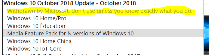Capture-mise à jour retirée par Microsoft sauf si vous savez ce que vous faites.PNG
