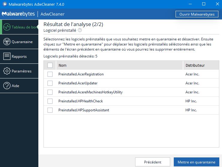 Capture-logiciels préinstallés vus par Adwcleaner sur PC 2011.JPG