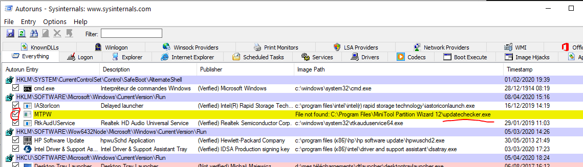 Capture-désactiver updatechecker dans autoruns.PNG
