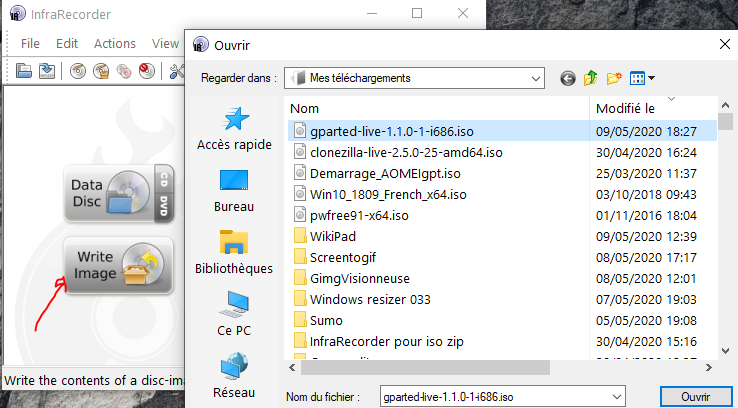 Capture-Infra Recorder pour ISO sur DVD.PNG