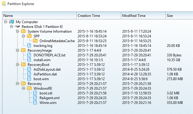 Capture-système restore 6 développé Mini Tool Wz.GIF
