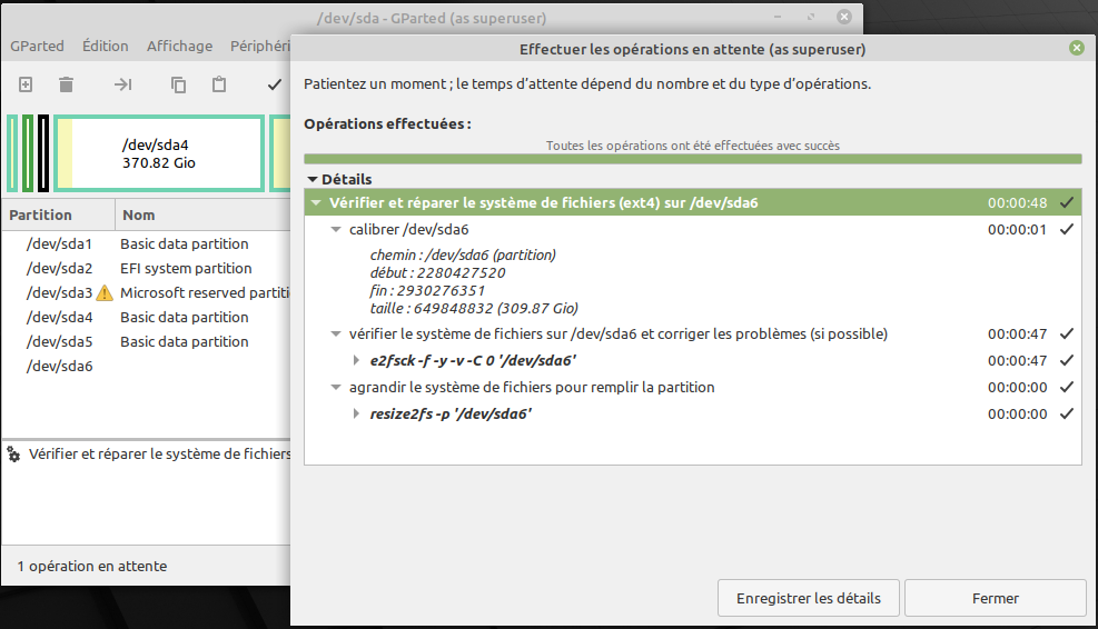 Screenshot vérifier avec Gparted sur cle live.png