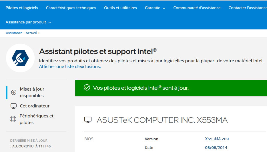 Capture-Résultat recherche pilote Intel avec Mise à jour éventuelle.PNG