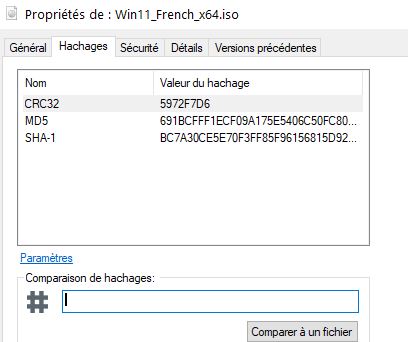 Capture-Vérifier Hash SHA 1 ISO Windows 11 .JPG