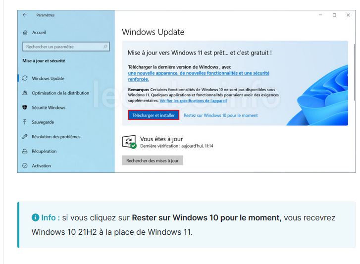 Capture-Windows 10 21h2 à la place de WIndows 11-le crabe.JPG
