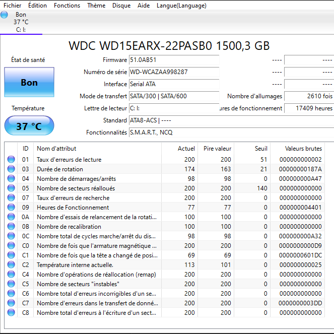 Capture-Etat disque selon CrystalDisk info.PNG