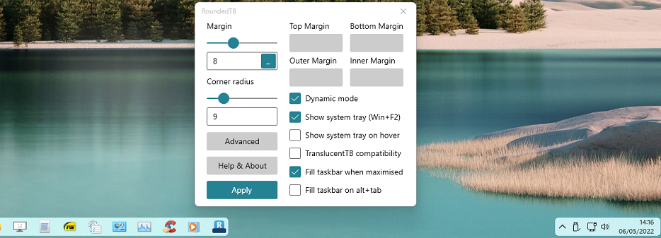 Capture d’écran RoundedTb aqvec réglages WIndows 11-2022-05-06 141653.png