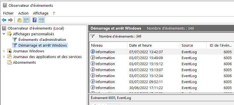 Capture-Démarrage arrêt dans eventwvr peronnalisé.PNG