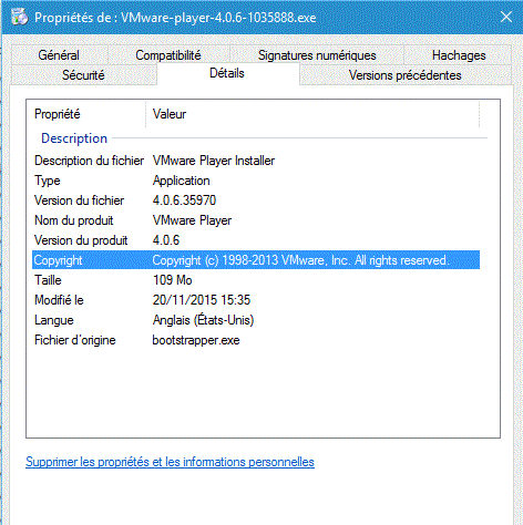 Capture-propriétés précédent VMware téléchargé.GIF